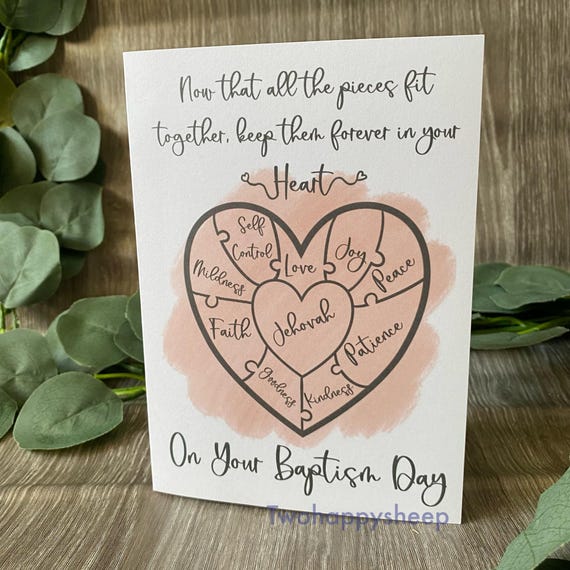Baptism card JW keep Jehovah in heart