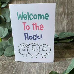 Herzlich Willkommen zur Taufe JW Flock Karte