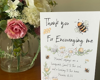 JW Thank you for encouraging me card