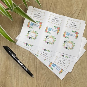 JW Ministry Stickers Floral Pack of 63