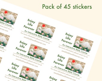 Personalised email jw stickers Enjoy life forever 45 letter Writing