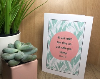 JW make you strong comfort and encouragement card