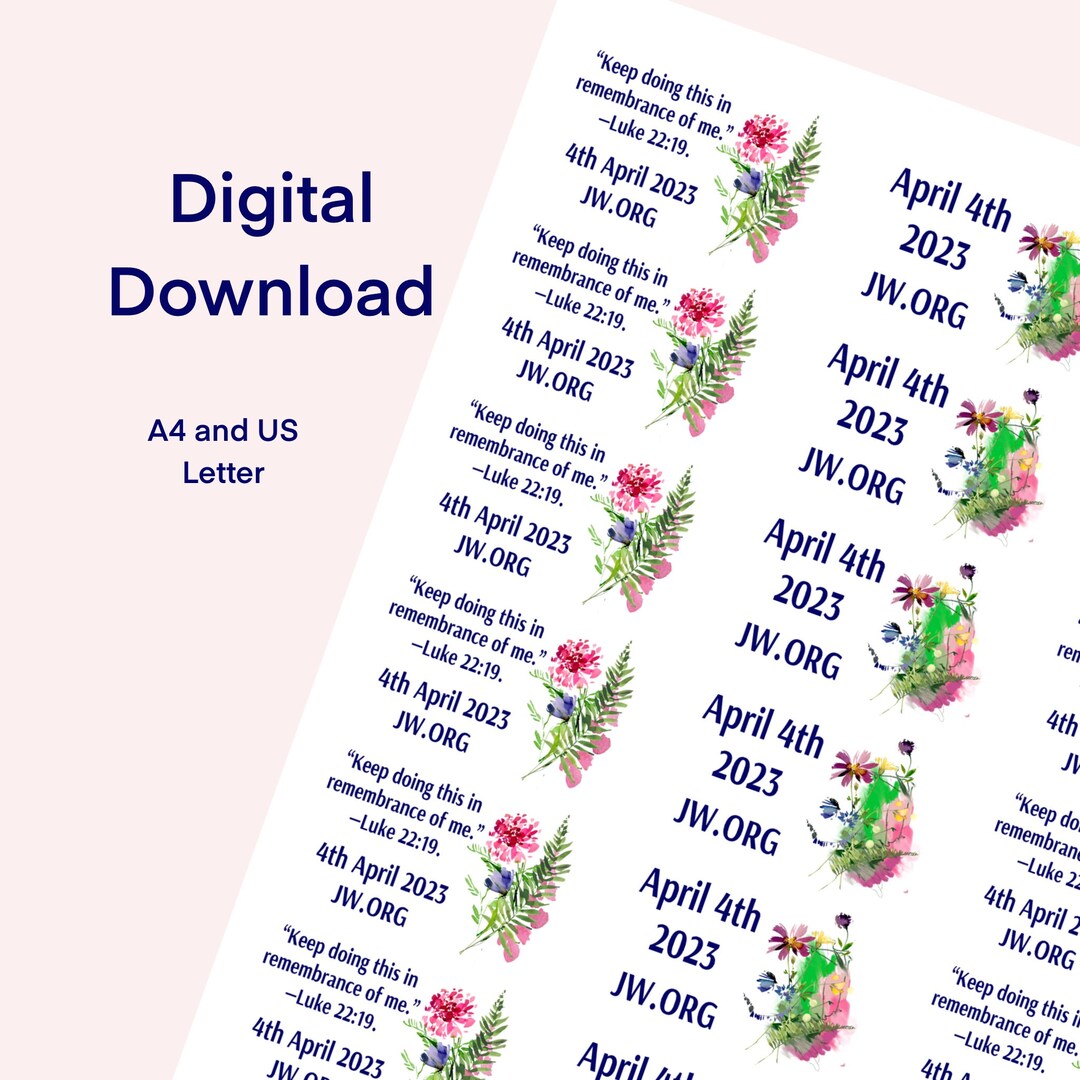 Memorial Campaign Cut Out Labels JW Ministry 2025 Digital Etsy