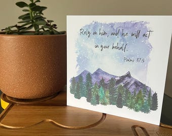 Jw encouragement card rely on Jehovah