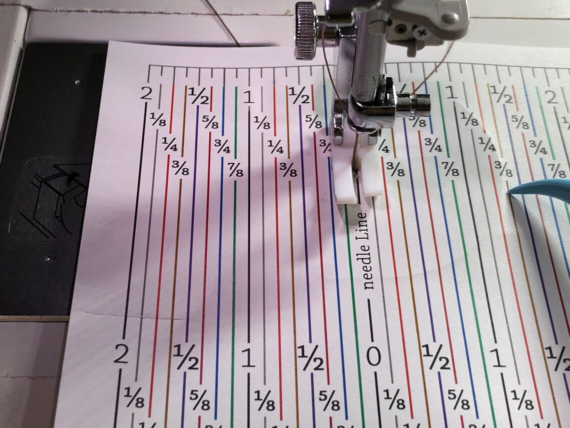 Printable 1/8th Inch Seam Guide Allowance Template IN INCHES Etsy
