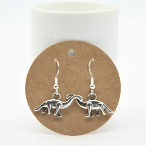 Dinosaur charm drop earrings, dino fan, gift for him her, jurassic gift