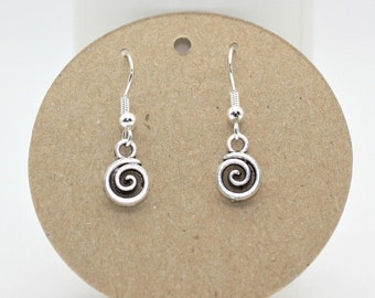 Spiral earrings, swirl earrings, spiral jewellery, spiral lover, swirly gift, gift for her, gift for girl, gift for wife