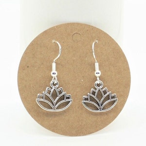 Lotus flower earrings, lotus earrings, lotus flower gift, lotus jewellery, lotus jewelry, lotus lover, handmade earrings, gift for her
