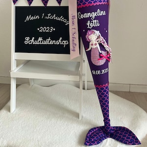 2025*WITH fabric fin school cone candy cone school enrollment girl sewn scales mermaid school cone school cone shop pearl diving bear
