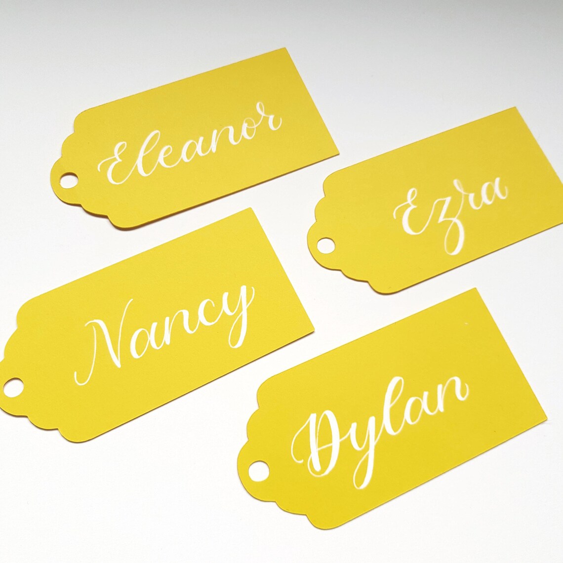 Handwritten Yellow Gift Tags Personalised Name Tags With Etsy UK
