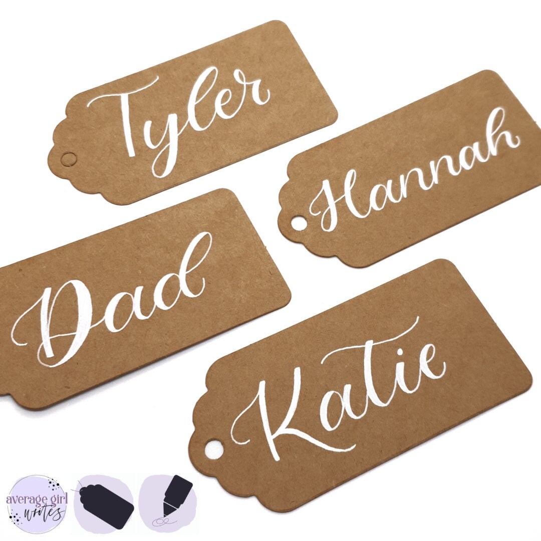 Personalised Gift Tags Kraft Brown Custom Name Tags with Etsy
