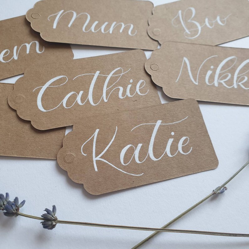 Personalised Gift Tags Kraft Brown Custom Name Tags with Etsy