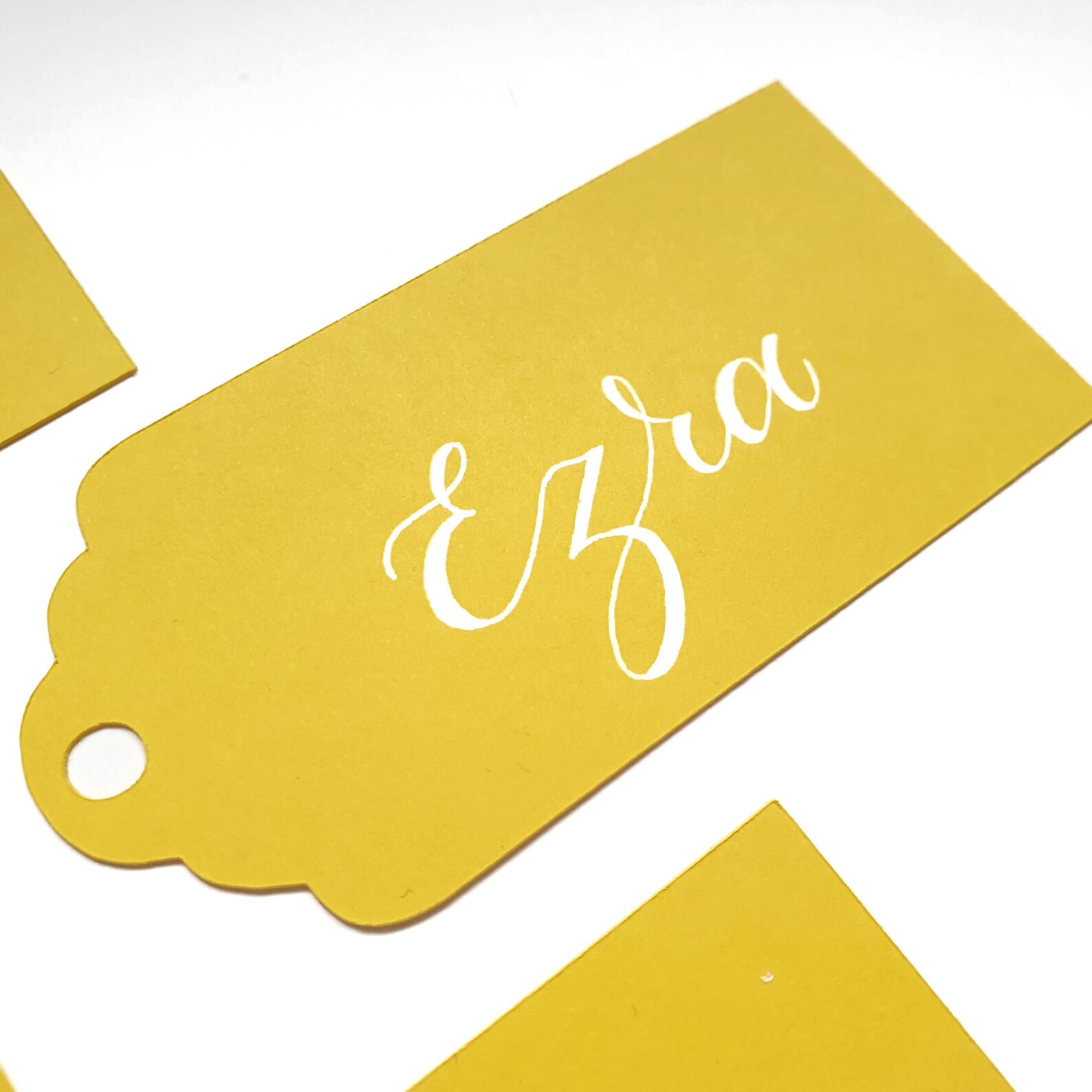 Handwritten Yellow Gift Tags Personalised Name Tags With Etsy UK