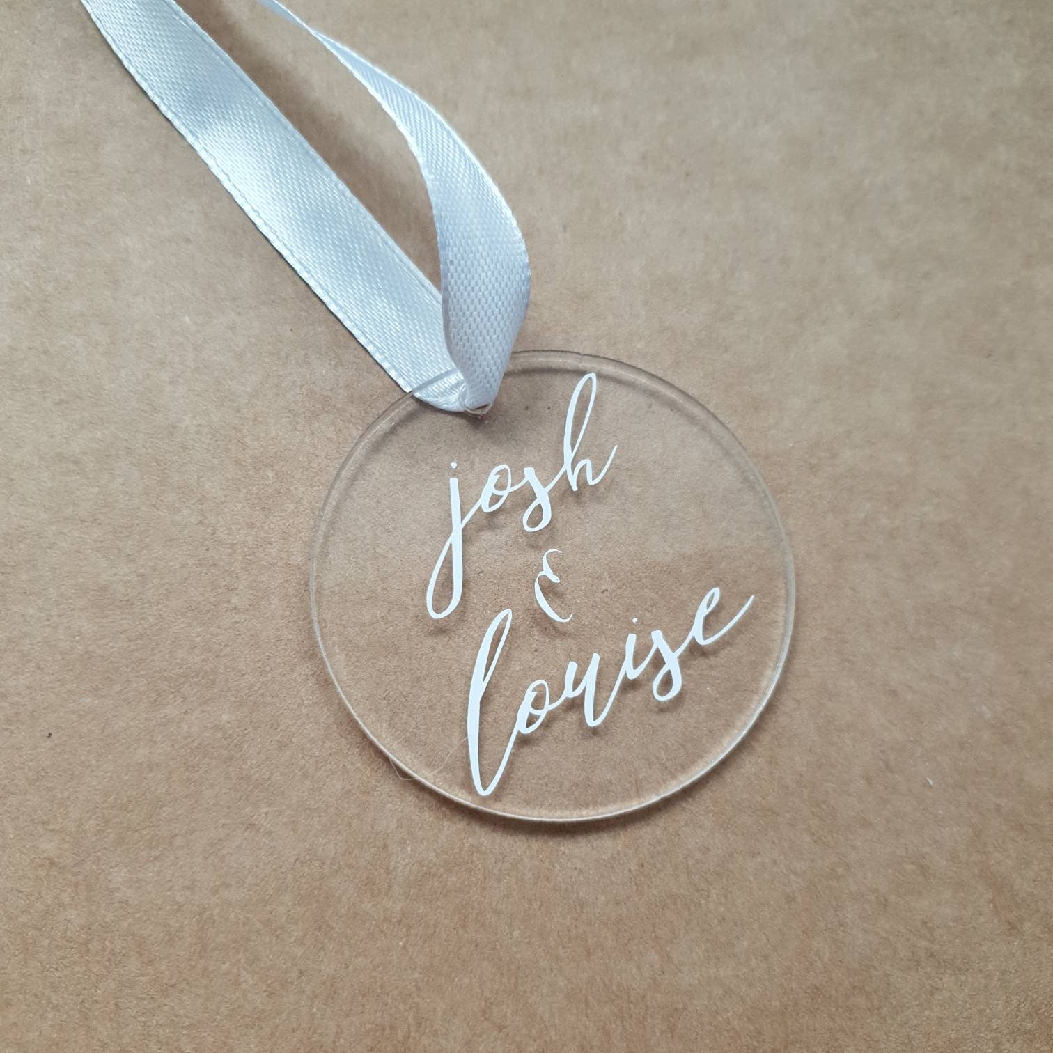 Acrylic Gift Tags Personalised Name Tags Acrylic Wedding Etsy