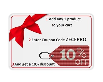 Koop dit product NIET!!! Dit is een promotiecode!!! Voeg 1 product toe aan uw winkelwagen. Voer promotiecode ZECEPRO in. Krijg 10% korting! Koop en bespaar!