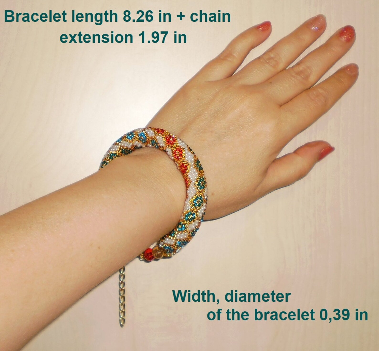 Buy Jewelery Set Beaded Rope Necklace and Bracelet Geometric and