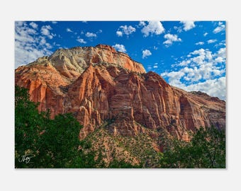Zion National Park Aluminum Print – Colorful Landscape Wall Art, Modern Decor