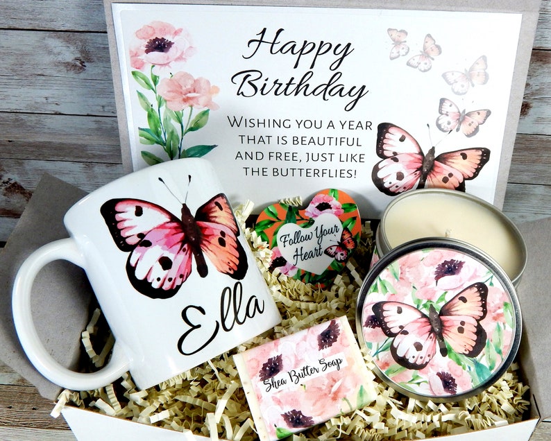 Butterfly Gift Box Personalized Birthday Gifts for Women Etsy