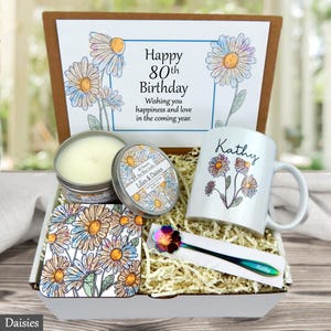 Personalized 80th Birthday Gifts - Birthday Gift Basket for 80th - Turning 80 Gift Set - 80th Birthday Gift Idea