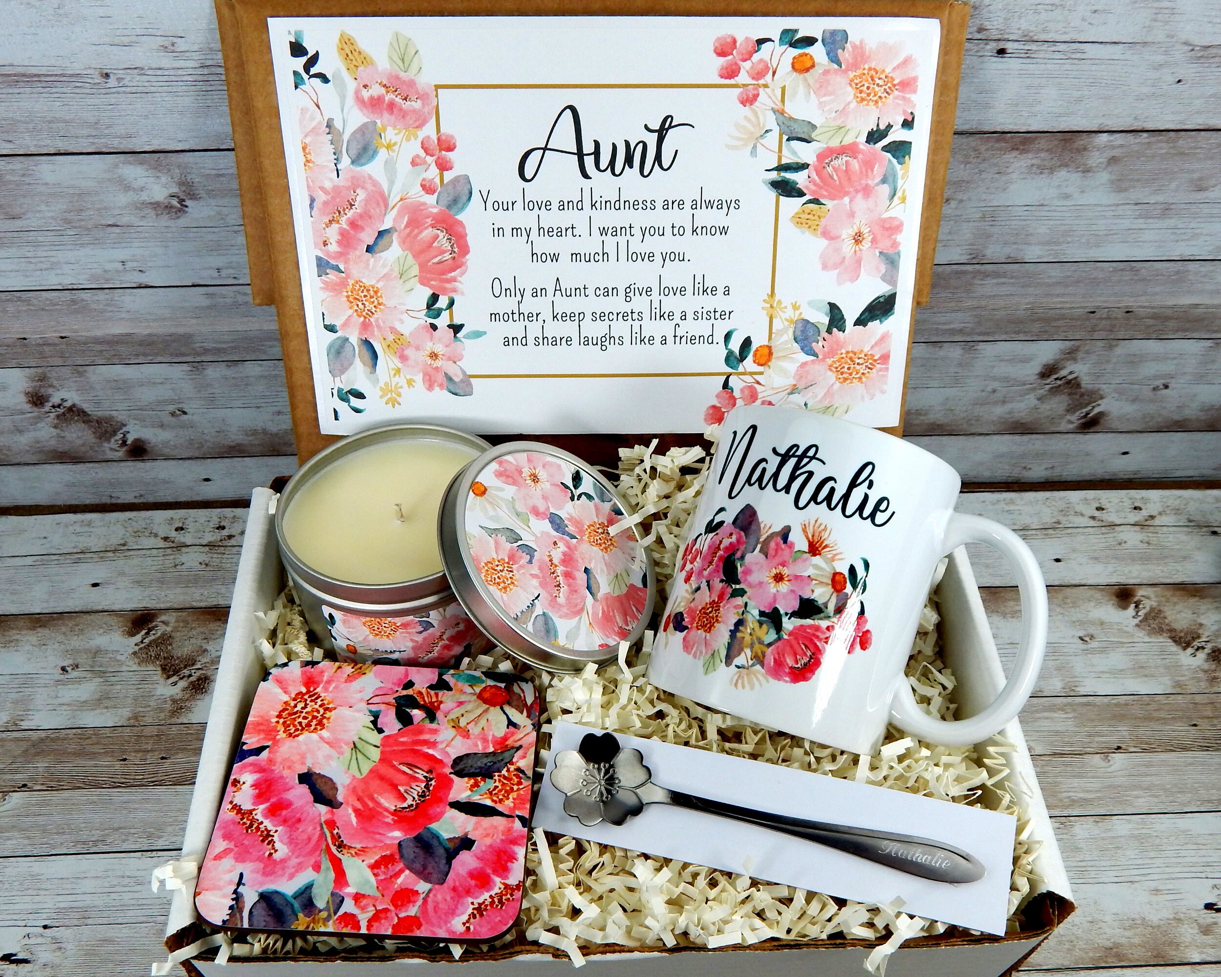 Pink Gift Basket for Aunt Aunt Birthday Gift to Send Aunt Etsy