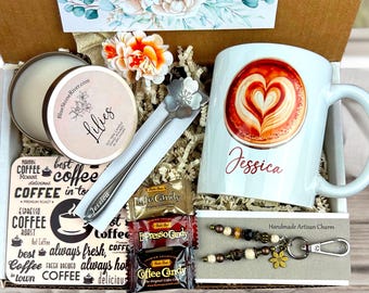 Retirement Gift Box for Women: Personalized Mug, Candle & Purse Charm