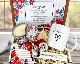 Birthday Gift for Daughter | Personalized Mug Gift Set | Birthday, Graduation, Christmas | From Parents, From Mom and Dad