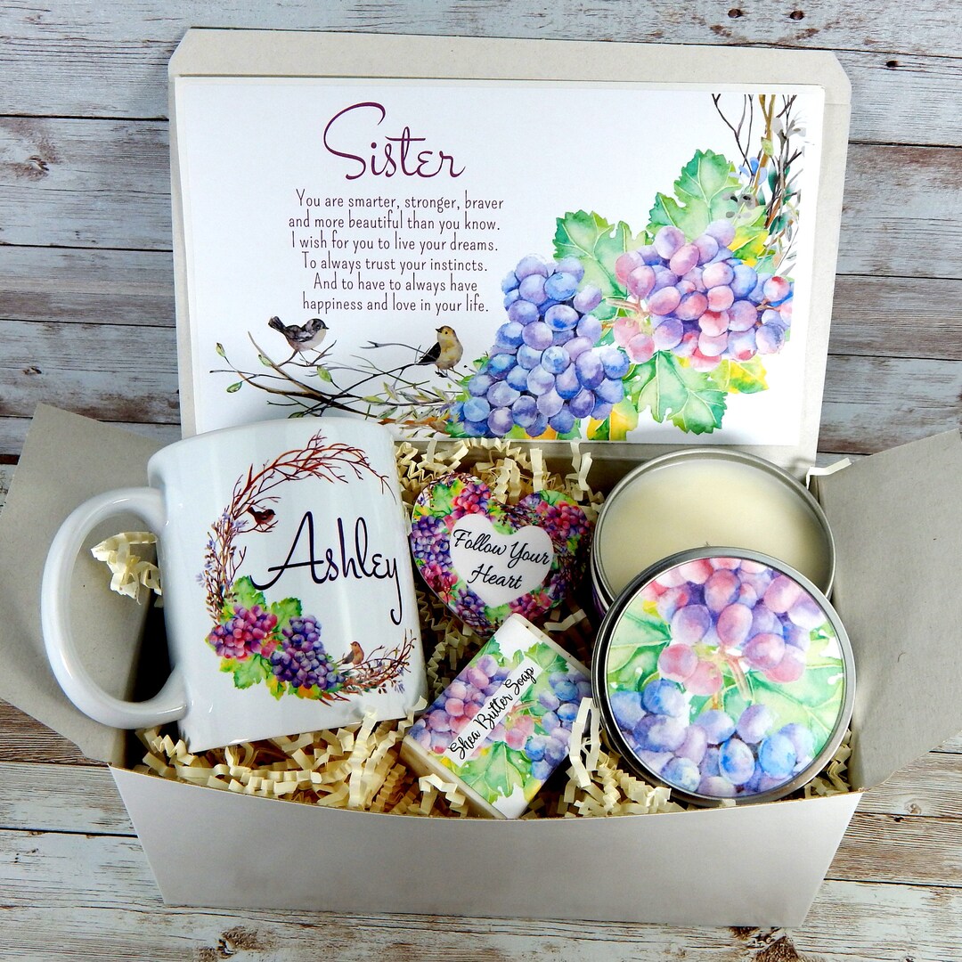 Happy Birthday Gift Box for Sister Sister Birthday Gift Etsy