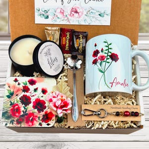 Get Well Soon Gift Box: Personalized Mug, Soy Candle & Artisan Charm