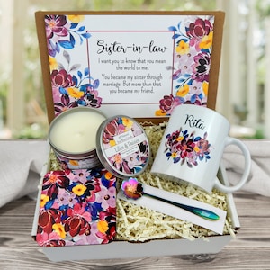 Personalized Gift for Sister-In-Law with Coffee Mug - Sister In Law Birthday Gift - Sister-In-Law Christmas Gift to Send
