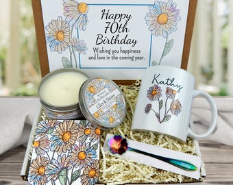 Personalized 70th Birthday Gifts - Birthday Gift Basket for 70th - Turning 70 Gift Set - 70th Birthday Gift Idea