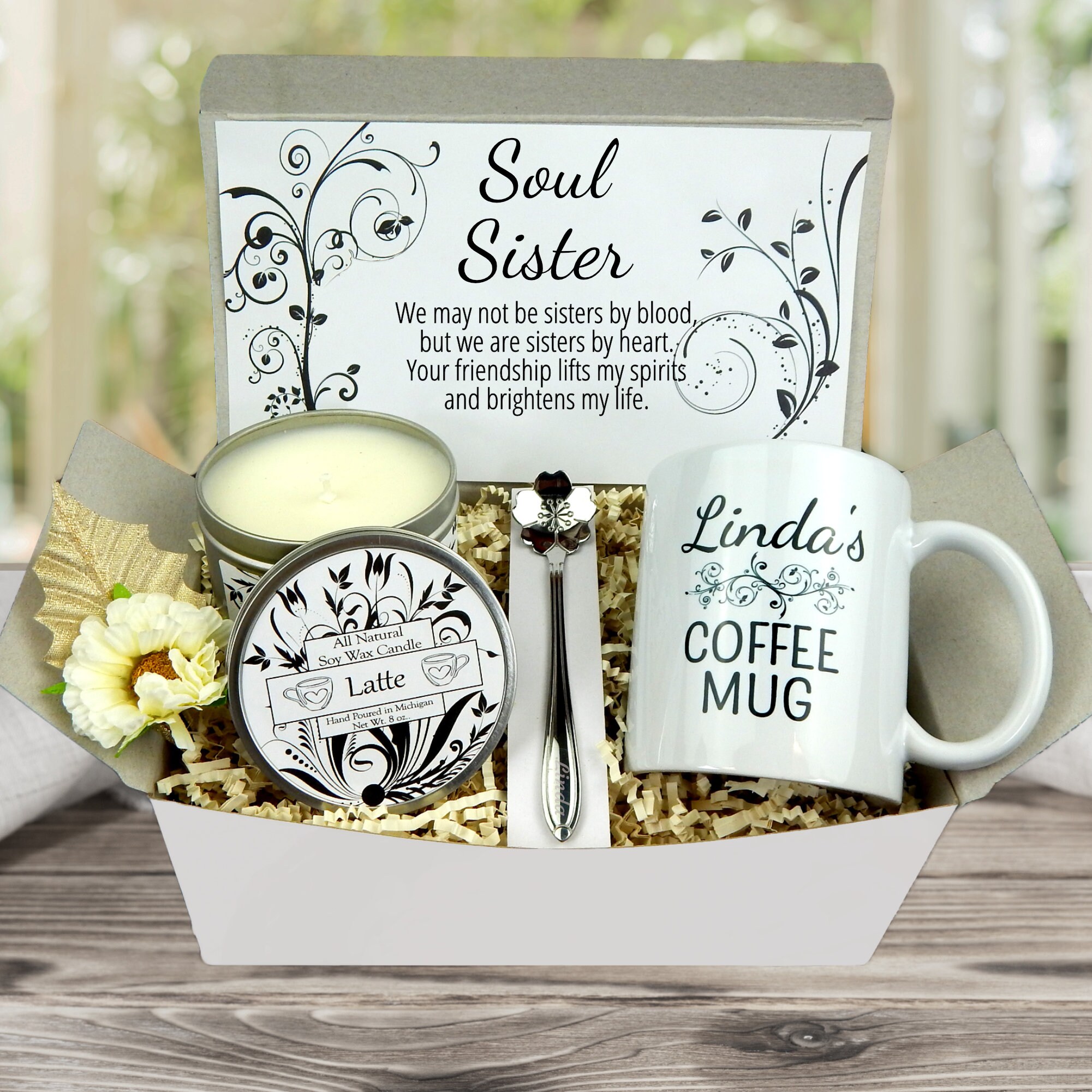 Best Friend Gift Basket - Soul Sister Gift Box - Birthday Gift for ...