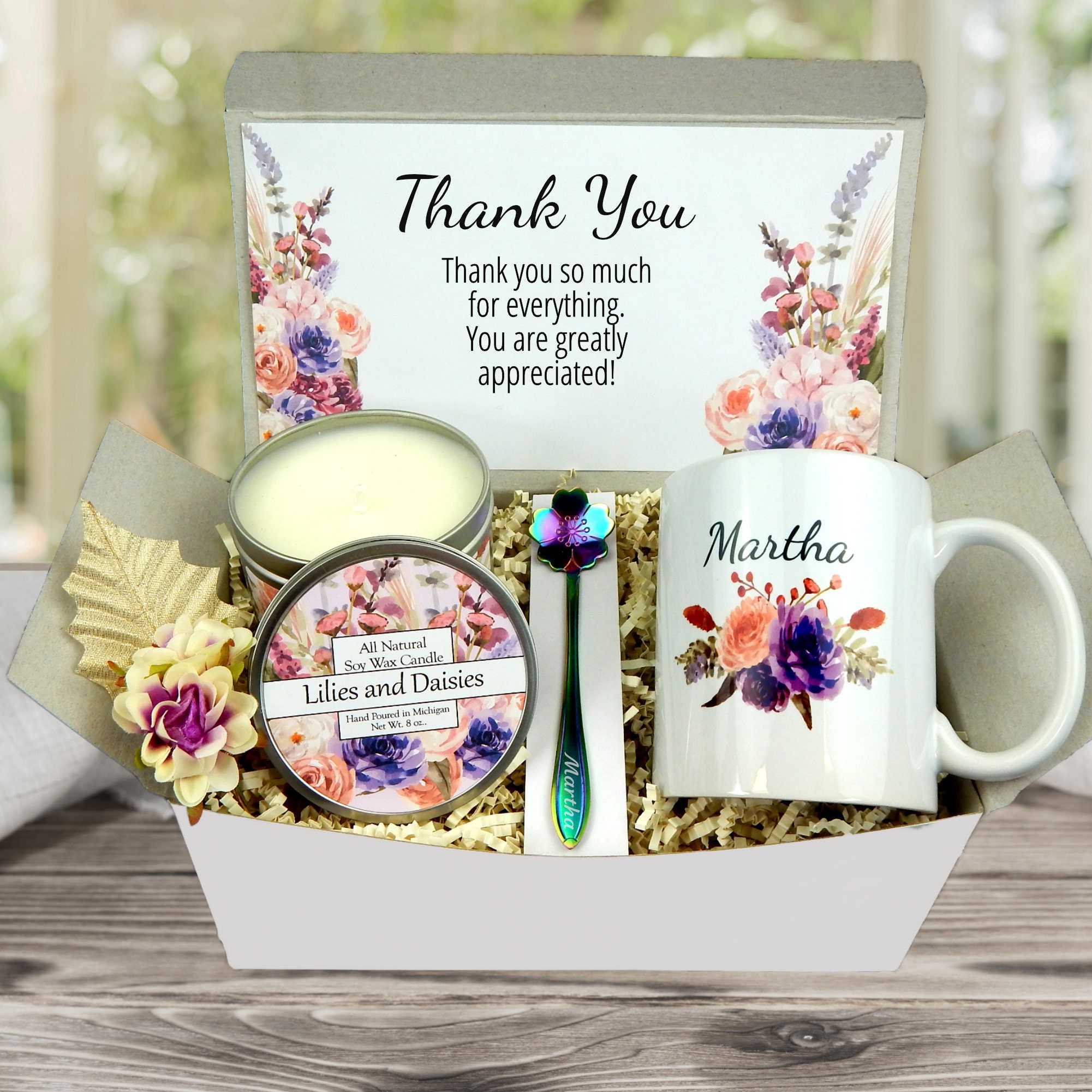 Thank You Gift - Thank You Gifts for Women - Appreciation Gift Basket ...