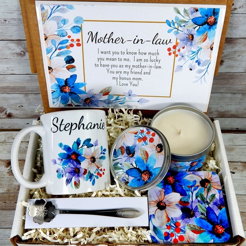 Personalized Motherinlaw Gift With Coffee Mug Mothers Day Etsy