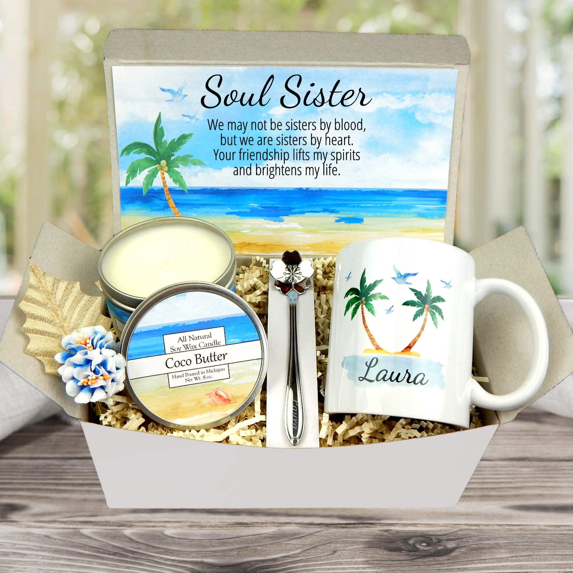 Best Friend Gift Basket - Soul Sister Gift Box - Birthday Gift for
