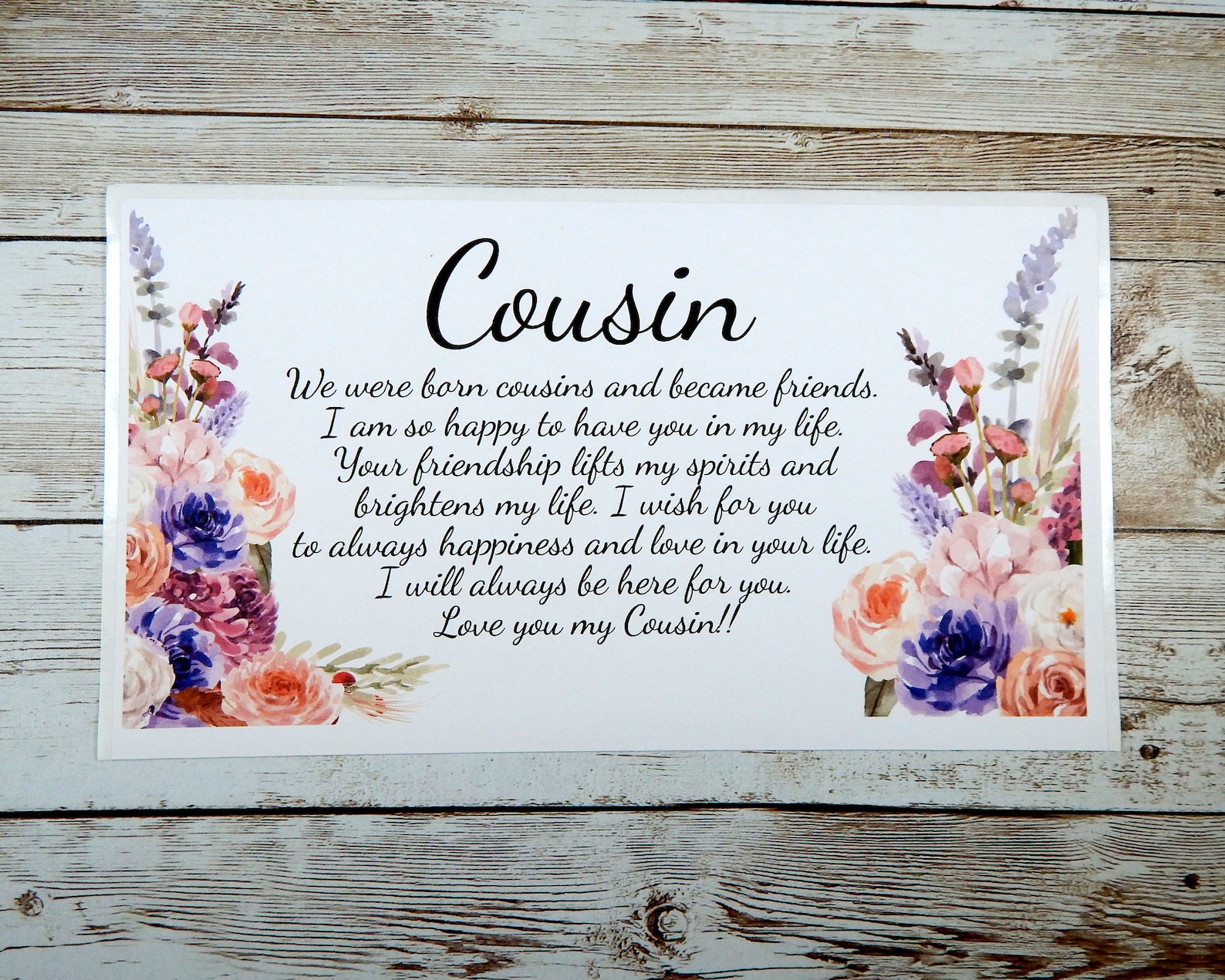 Cousin Birthday Gift Personalized Gift for Cousin Cousin Etsy