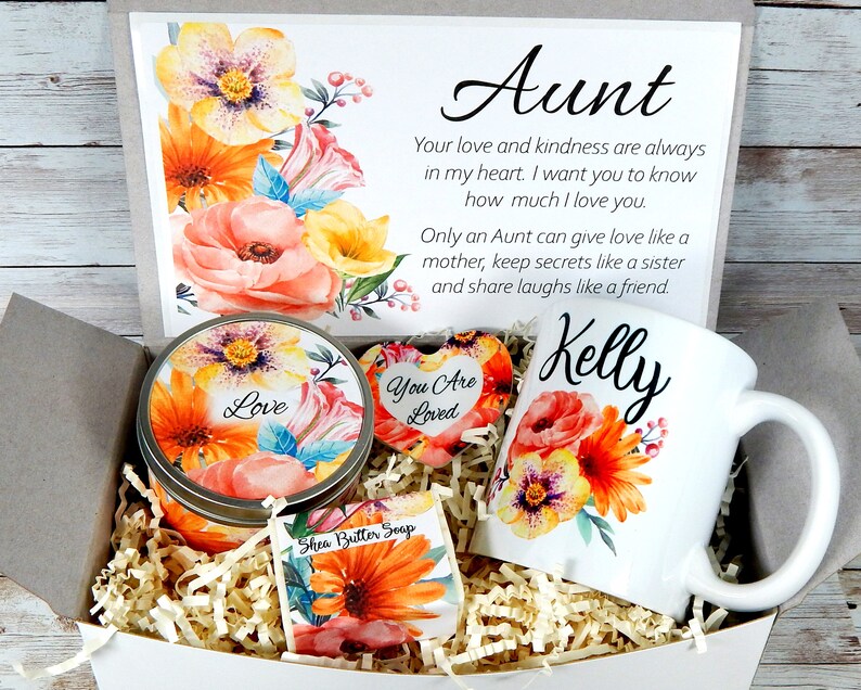 Aunt Gift Basket with Personalized Mug Gift for Aunt Who Has Etsy