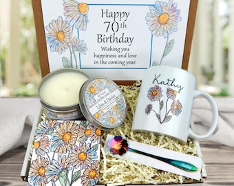 Personalized 70th Birthday Gifts - Birthday Gift Basket for 70th - Turning 70 Gift Set - 70th Birthday Gift Idea