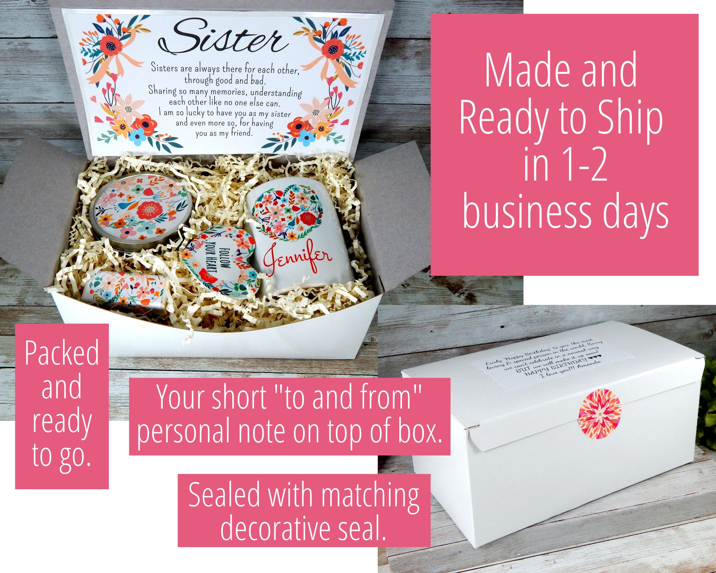 Meaningful Gifts for Sister Happy Birthday Sister Gifts | Etsy