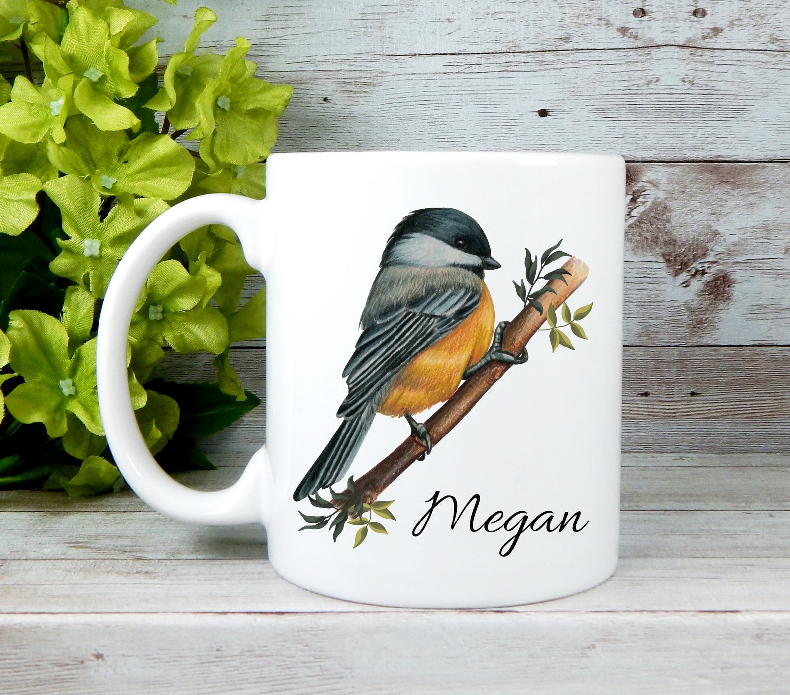 Personalized Bird Mug Bird Lover Gifts Chickadee Bird Mug Etsy
