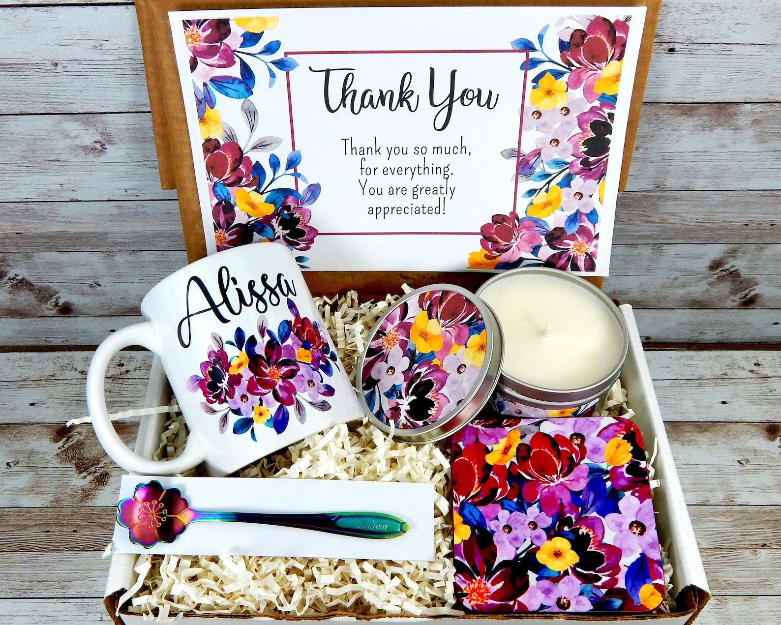 Personalized Thank You Gift Basket with Coffee Mug Etsy