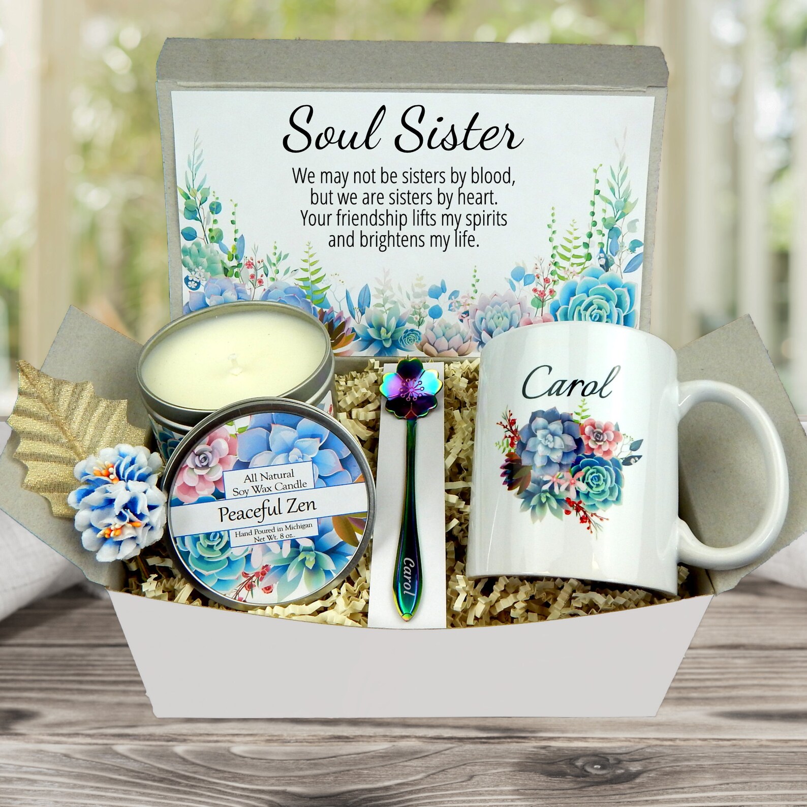 Best Friend Gift Basket - Soul Sister Gift Box - Birthday Gift for ...