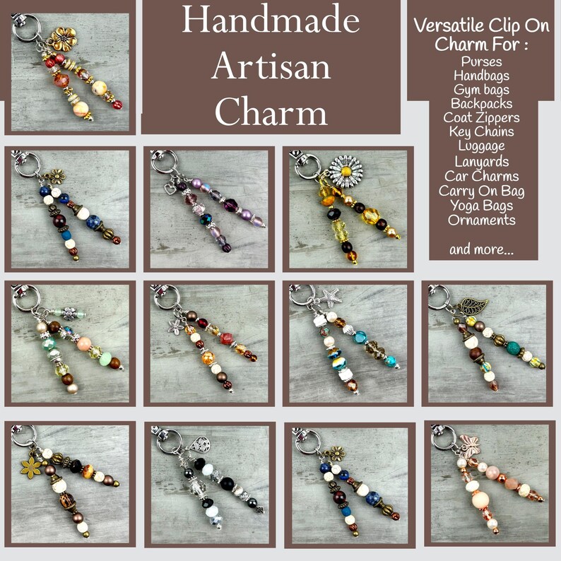 handmade artisan purse charms