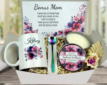 Present for Stepmom, Bonus Mom Birthday Gift Basket - Step-Mother Mothers Day Gift - Birthday Gift for Step-Mom