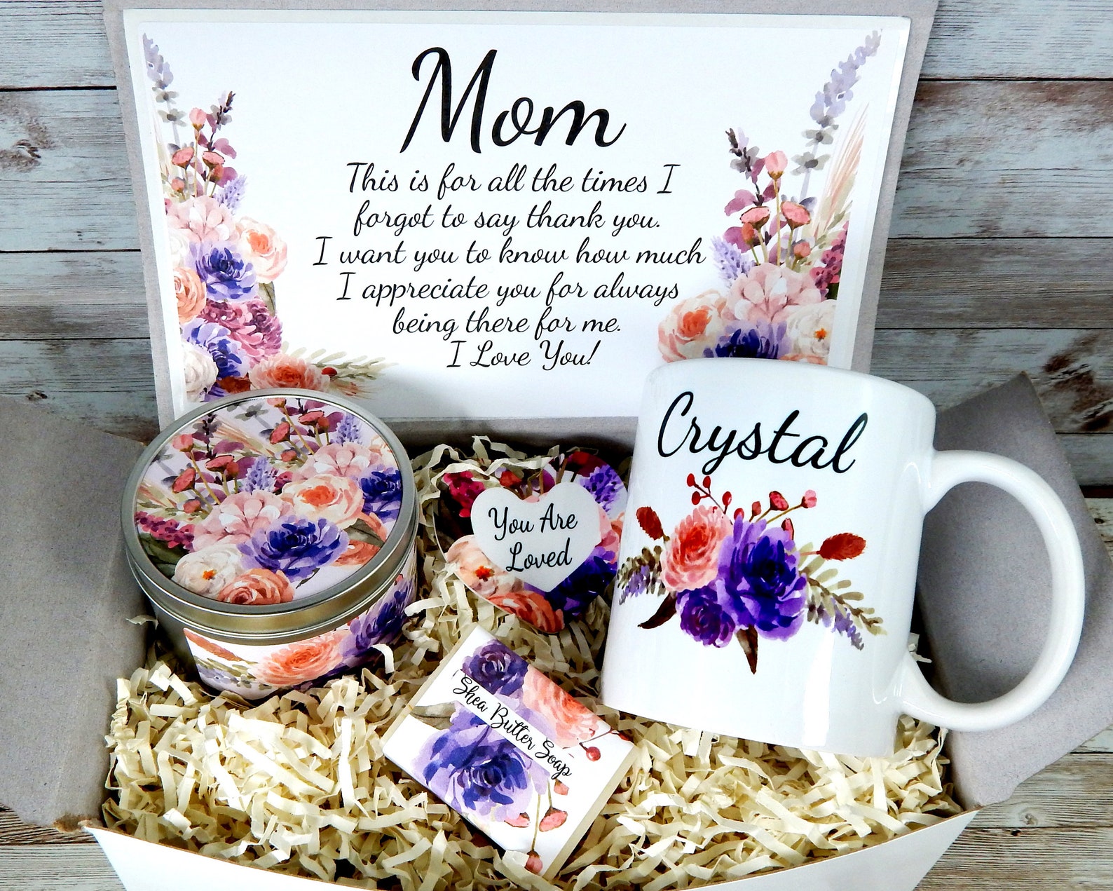 Custom Mom Gift Basket Personalized Gift Basket for Mom Etsy