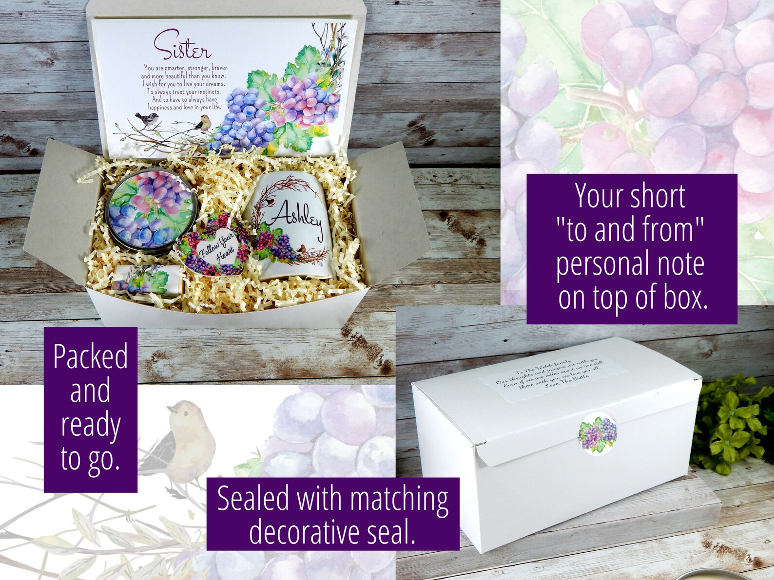 Happy Birthday Gift Box for Sister Sister Birthday Gift Etsy