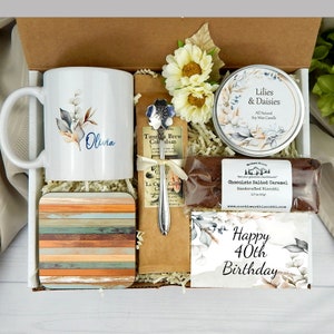 40th Birthday Gift Box - 40th Self-Care Gift Box - Personalized 40th Birthday Present - Turning 40 Over the Hill Gift for Women