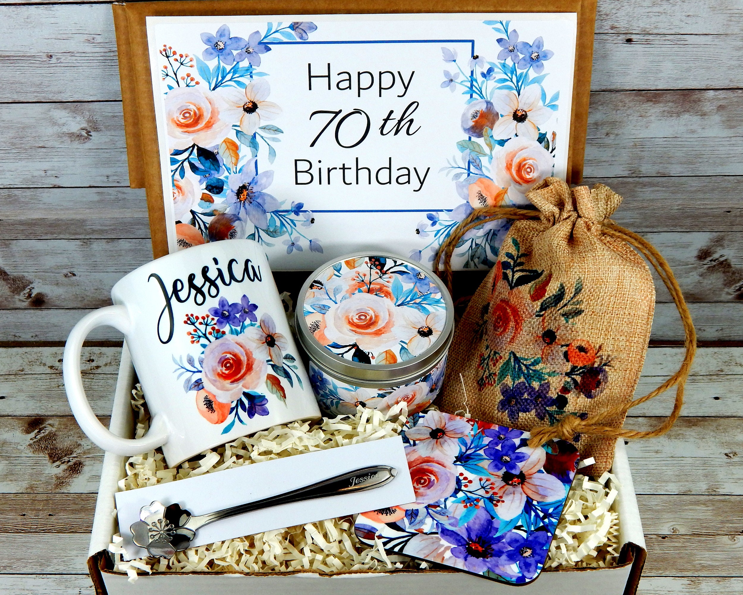 Coffee Lovers 70th Birthday Gift Basket With Coffee Mug Etsy UK