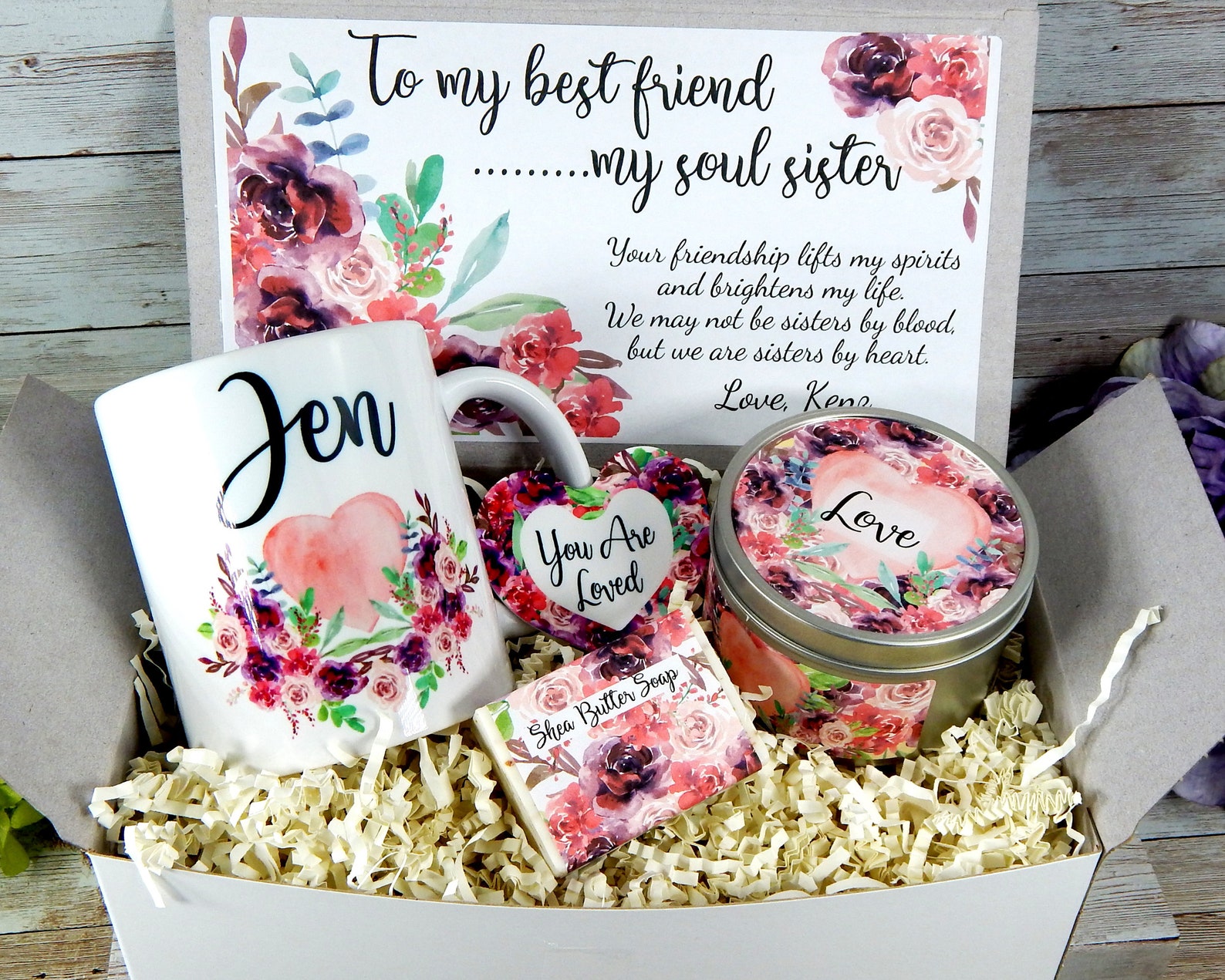 Best Friend Gift Basket Soul Sister Gift Box Birthday Gift Etsy
