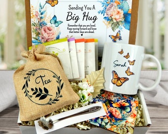 Sending Hugs Care Package - Sending You A Big Hug in a Mug Gift Box - Support Gift  - Meaningful Gift with Tea - FREE SHIPPING