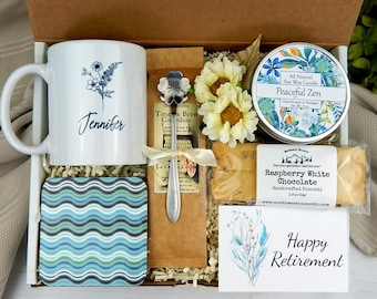 Retirement Care Package For Her - Personalized Gift for Retirement - Retirement Coffee Mug